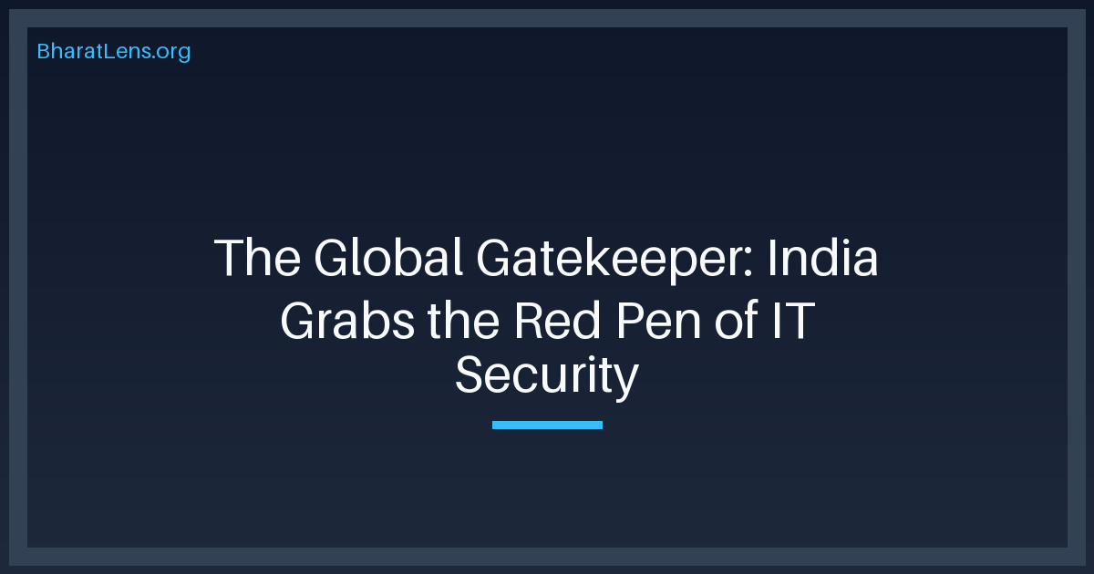 The Global Gatekeeper: India Grabs the Red Pen of IT Security