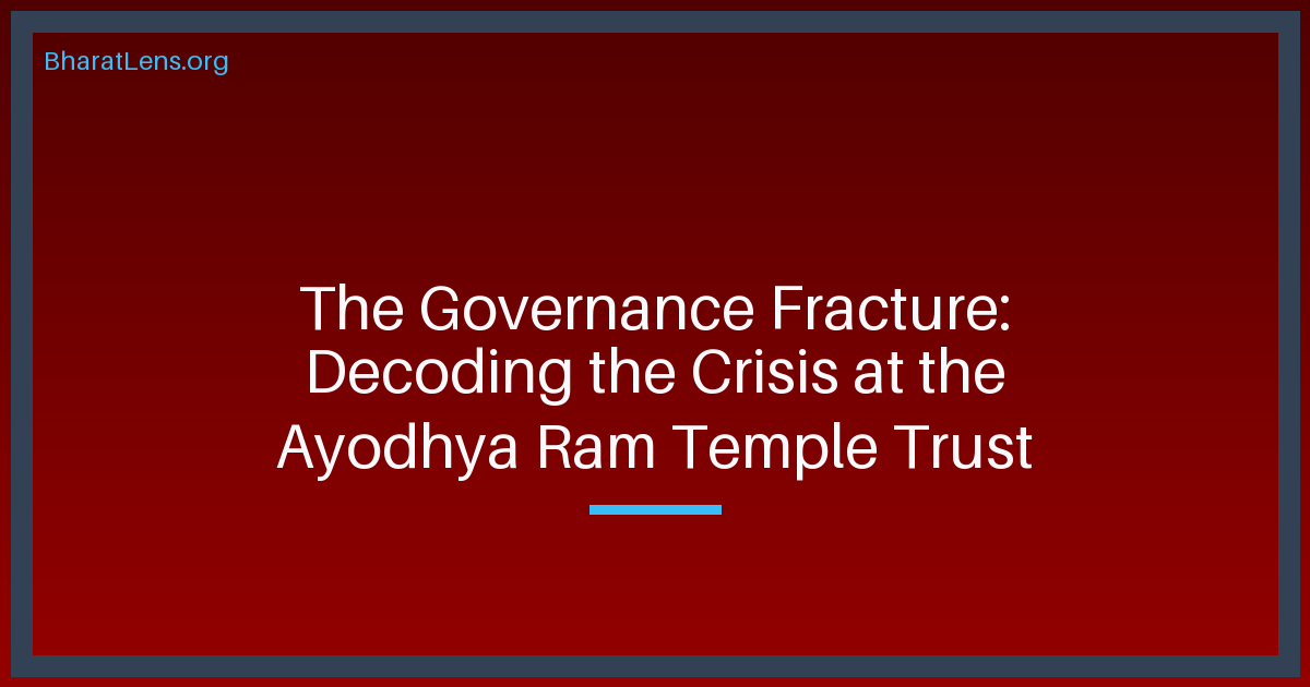 The Governance Fracture: Decoding the Crisis at the Ayodhya Ram Temple Trust