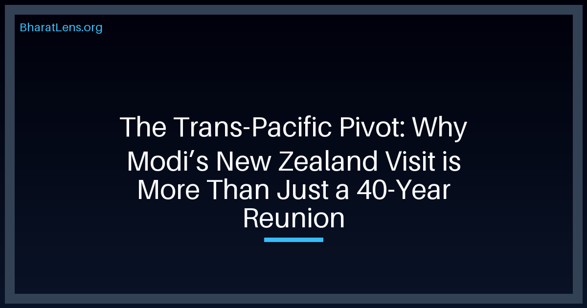 The Trans-Pacific Pivot: Why Modi’s New Zealand Visit is More Than Just a 40-Year Reunion