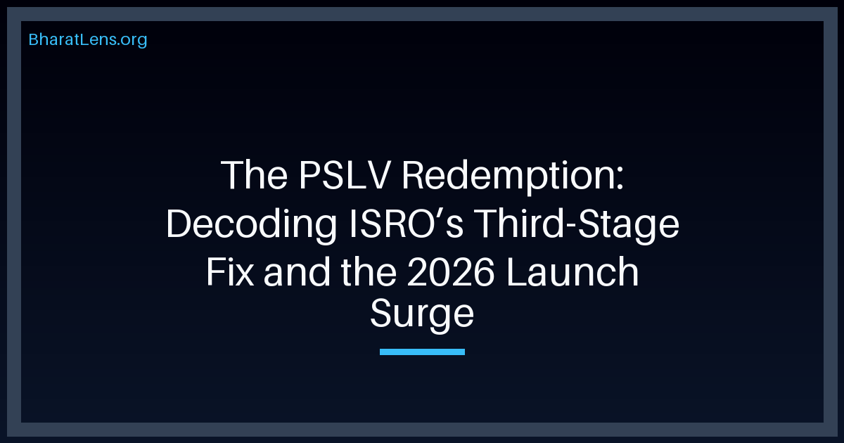 The PSLV Redemption: Decoding ISRO’s Third-Stage Fix and the 2026 Launch Surge