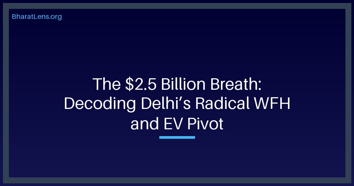 The $2.5 Billion Breath: Decoding Delhi’s Radical WFH and EV Pivot