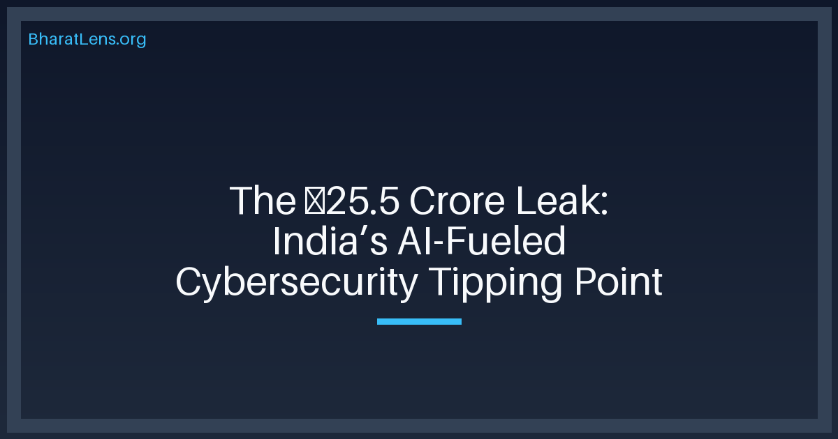 The ₹25.5 Crore Leak: India’s AI-Fueled Cybersecurity Tipping Point