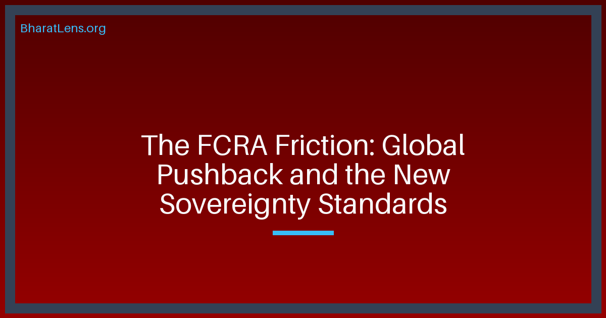 The FCRA Friction: Global Pushback and the New Sovereignty Standards