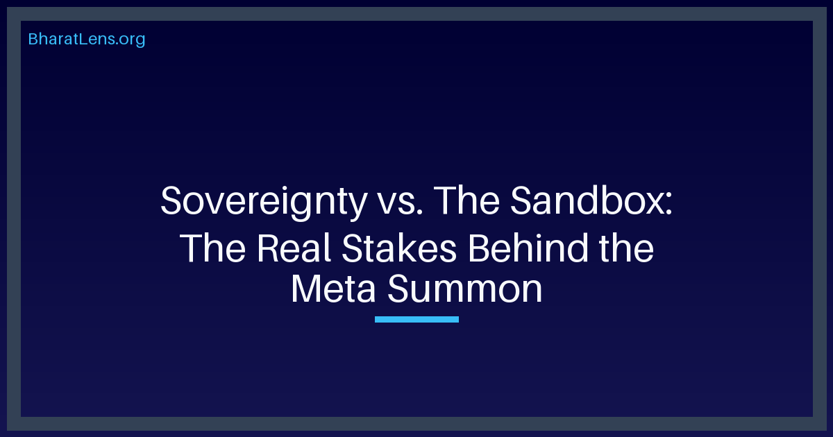 Sovereignty vs. The Sandbox: The Real Stakes Behind the Meta Summon