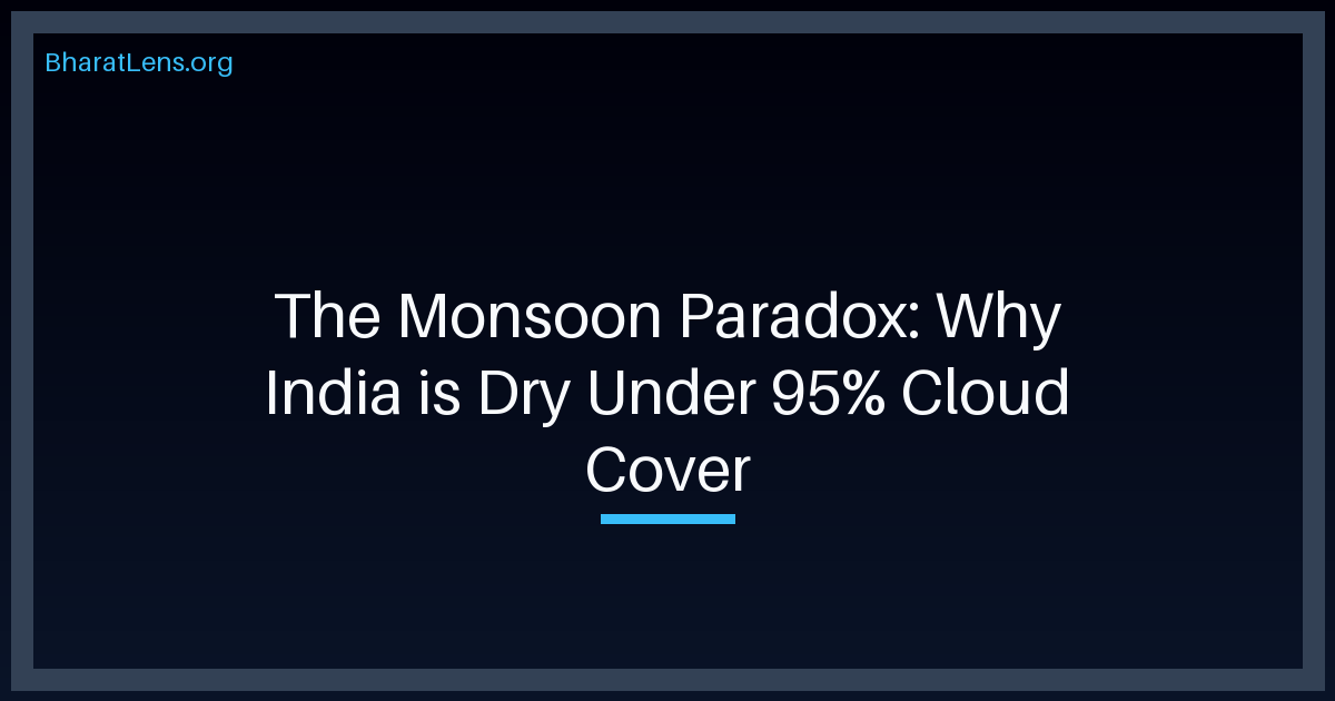 The Monsoon Paradox: Why India is Dry Under 95% Cloud Cover