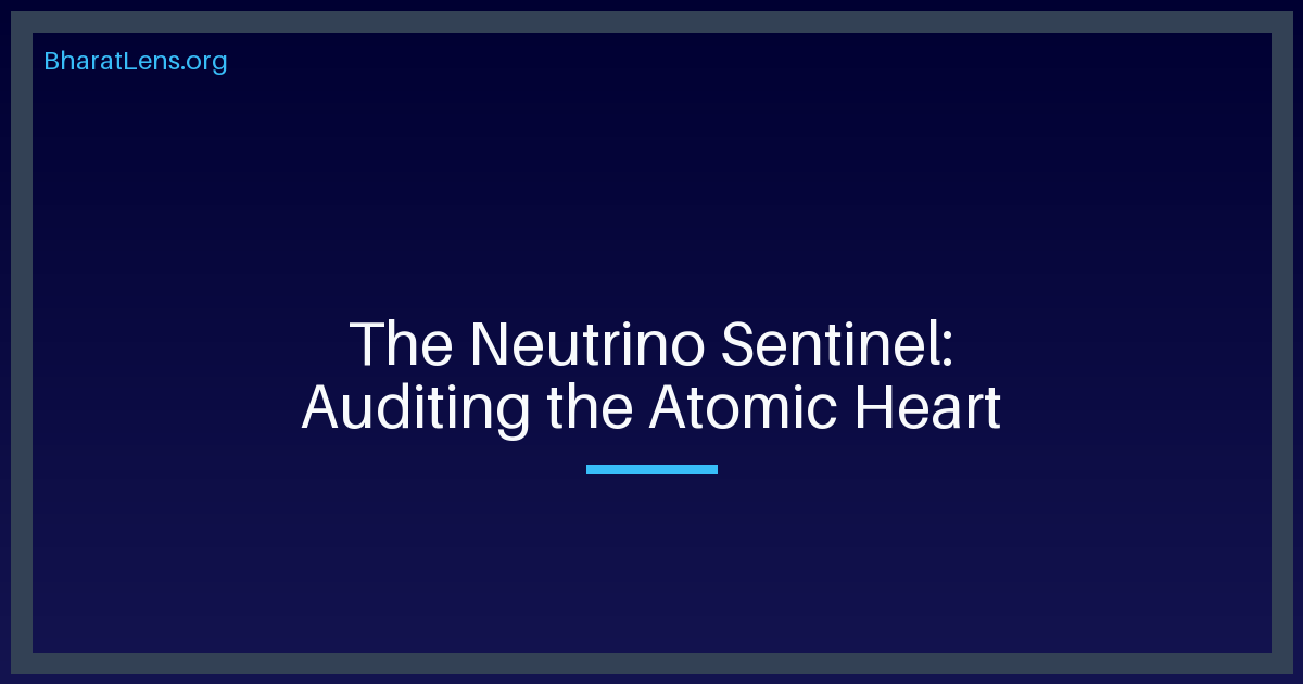 The Neutrino Sentinel: Passive Auditing for India’s Atomic Expansion