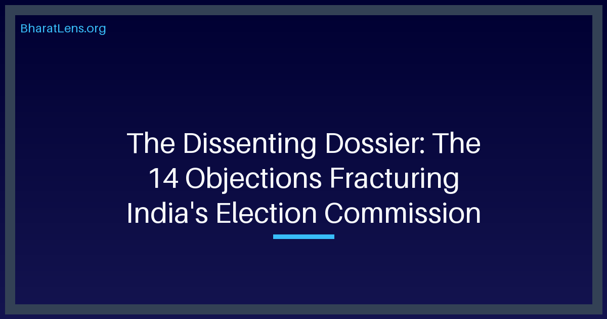 The Dissenting Dossier: The 14 Objections Fracturing India's Election Commission