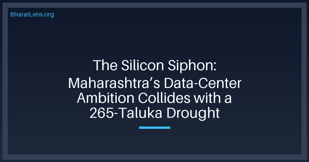 The Silicon Siphon: Maharashtra’s Data-Center Ambition Collides with a 265-Taluka Drought