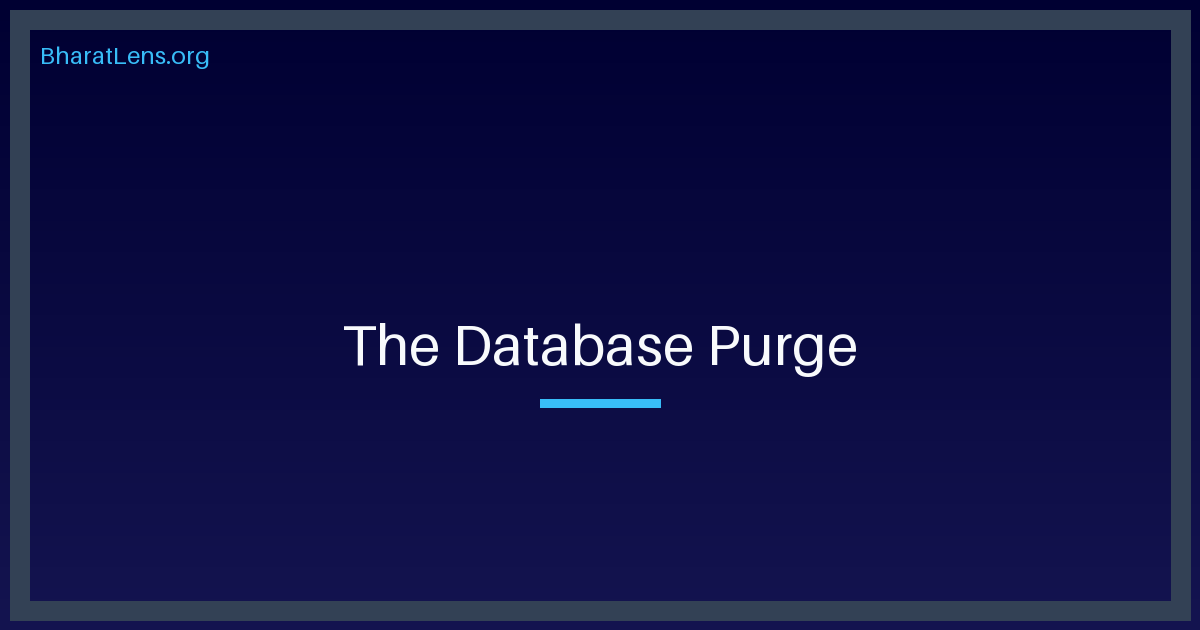 The Database Purge: SIR and the Death of the Default Franchise