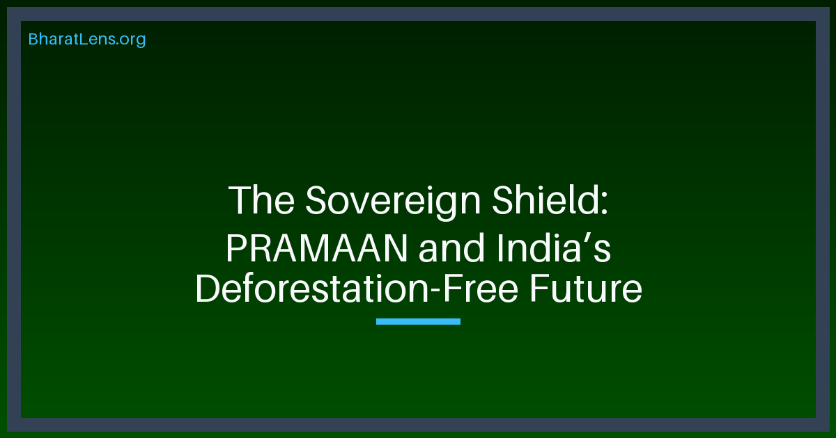 The Sovereign Shield: PRAMAAN and India’s Deforestation-Free Future