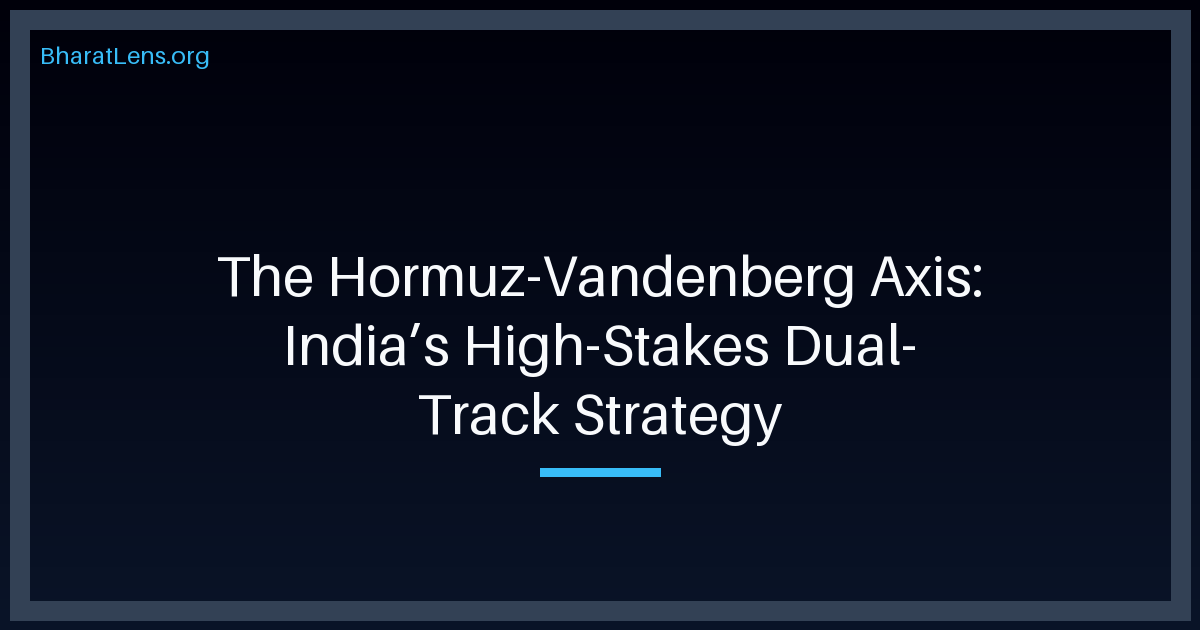 The Hormuz-Vandenberg Axis: India’s High-Stakes Dual-Track Strategy