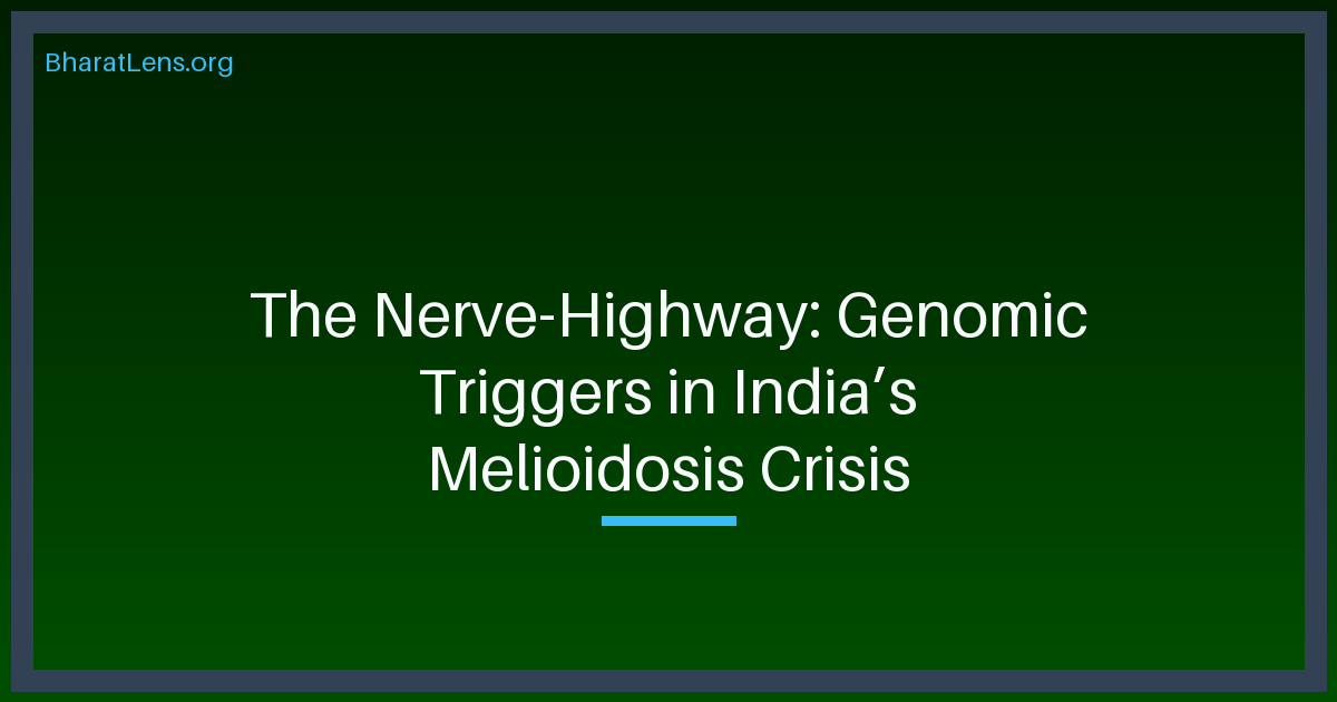 The Nerve-Highway: Genomic Triggers in India’s Melioidosis Crisis