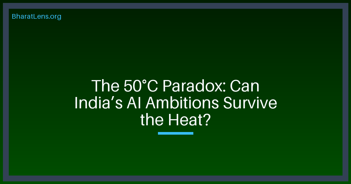 The 50°C Paradox: Can India’s AI Ambitions Survive the Heat?