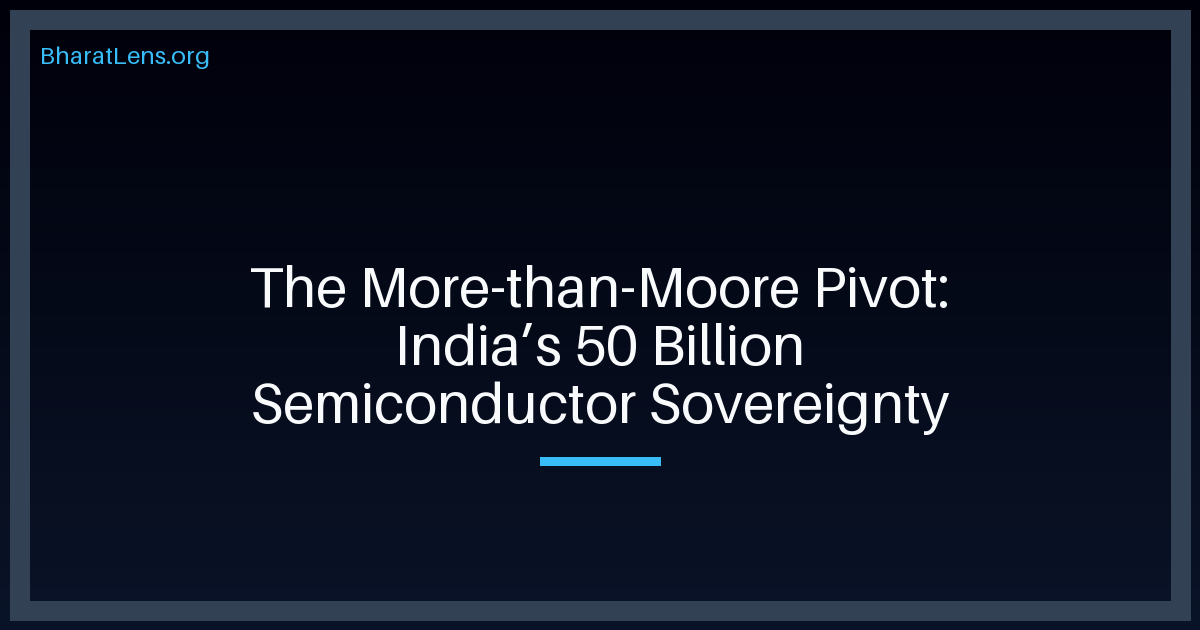 The More-than-Moore Pivot: India’s $150 Billion Semiconductor Sovereignty