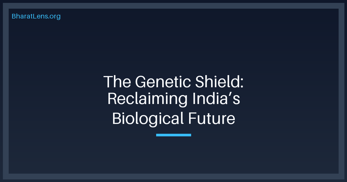 The Genetic Shield: Reclaiming India’s Biological Future