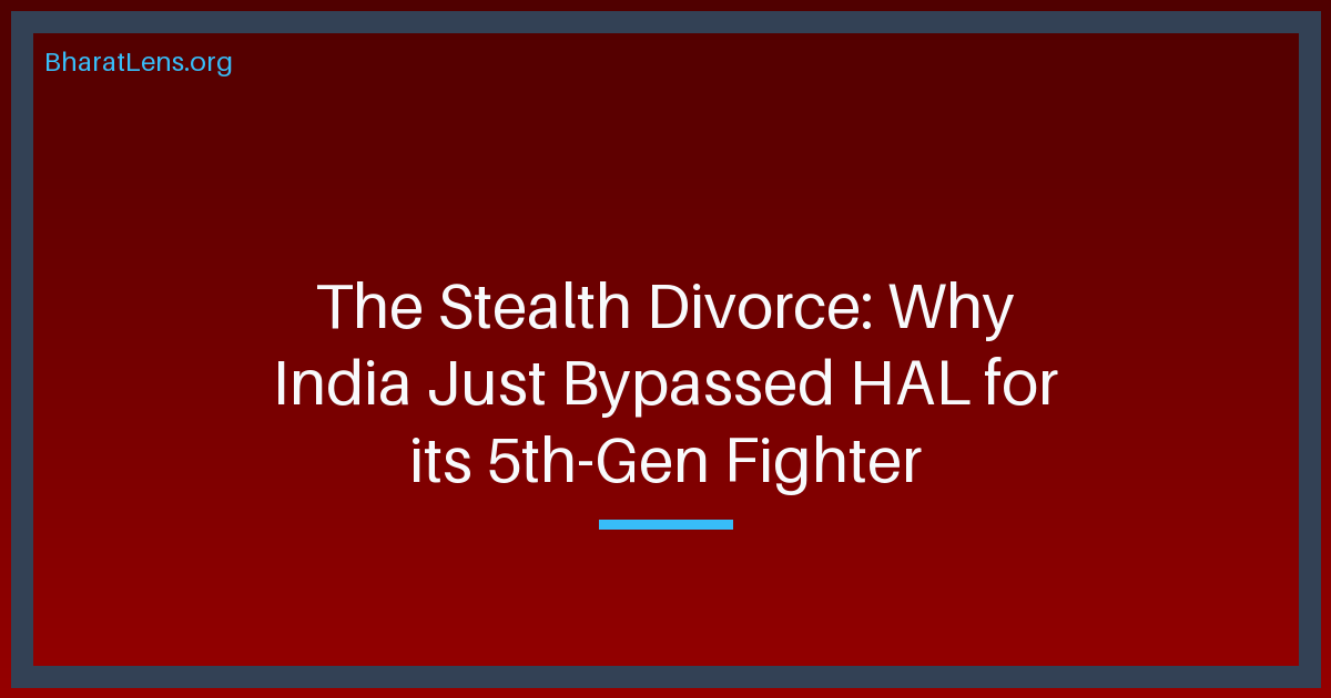 The Stealth Divorce: Why India Just Bypassed HAL for its 5th-Gen Fighter