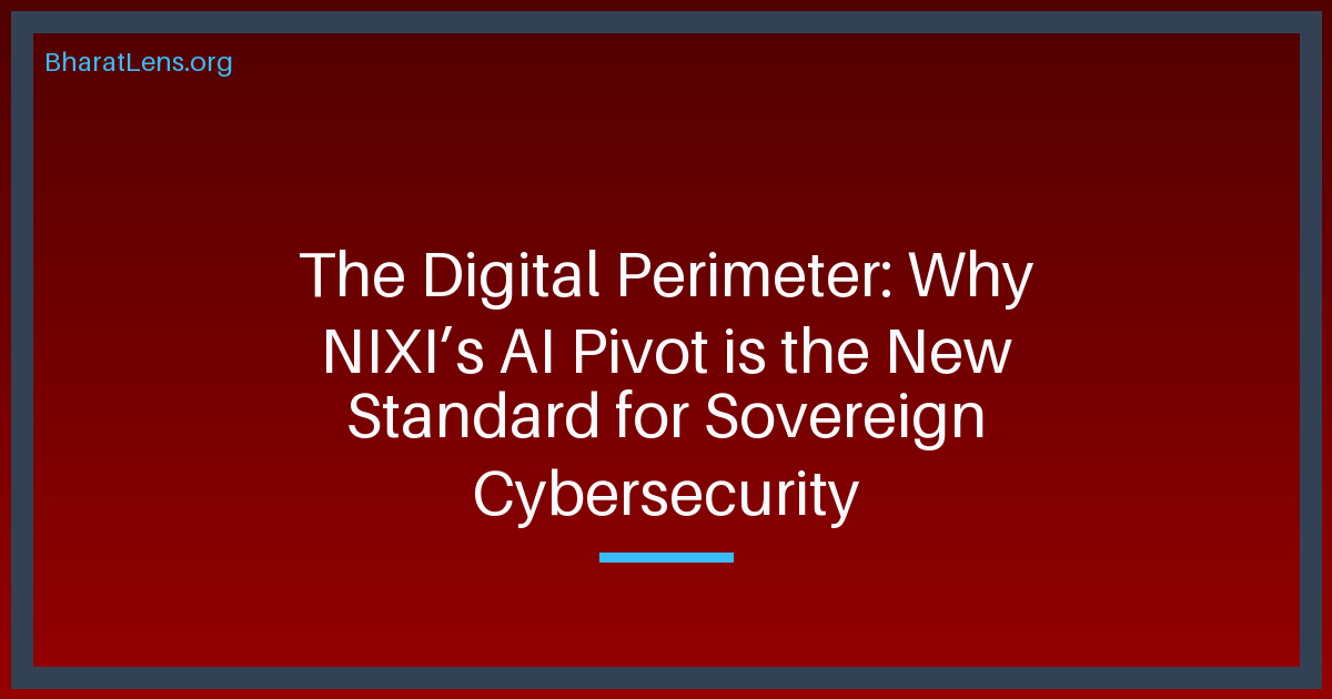The Digital Perimeter: Why NIXI’s AI Pivot is the New Standard for Sovereign Cybersecurity