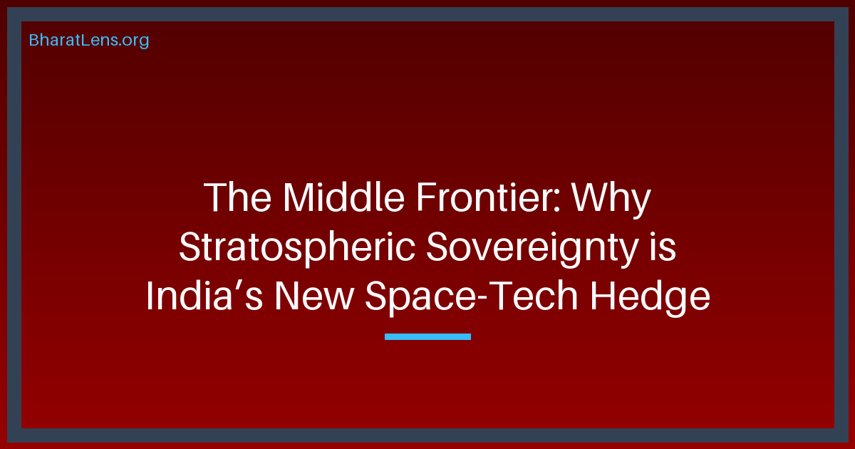 The Middle Frontier: Why Stratospheric Sovereignty is India’s New Space-Tech Hedge