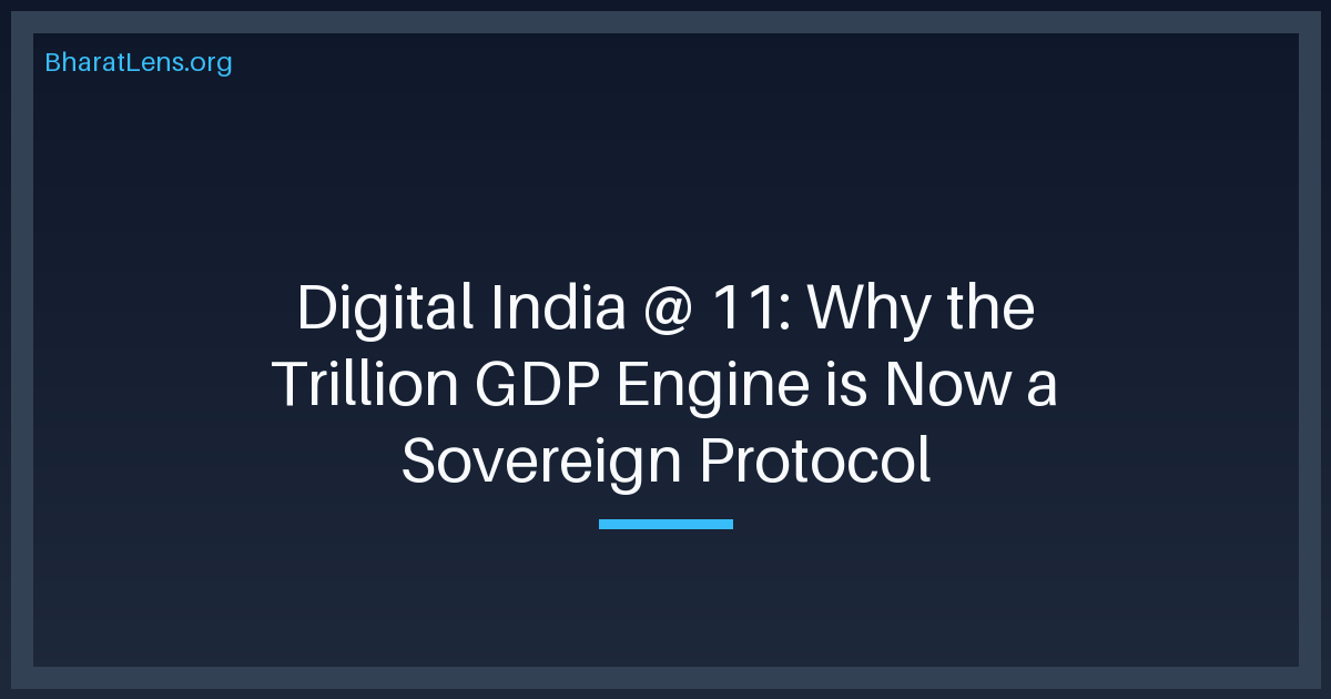 Digital India @ 11: Why the  Trillion GDP Engine is Now a Sovereign Protocol