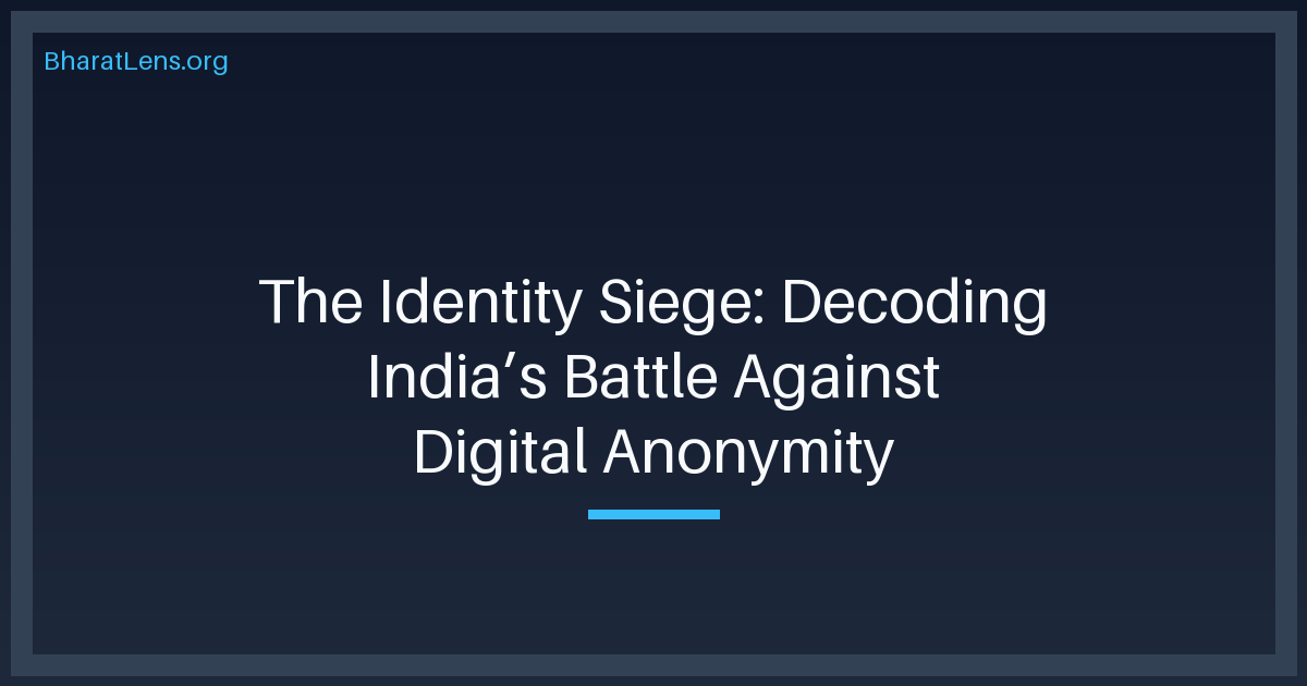 The Identity Siege: Decoding India’s Battle Against Digital Anonymity