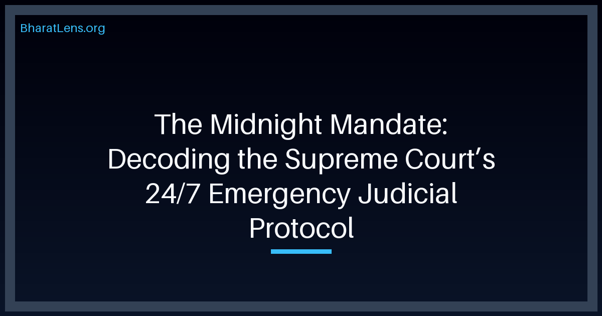 The Midnight Mandate: Decoding the Supreme Court’s 24/7 Emergency Judicial Protocol