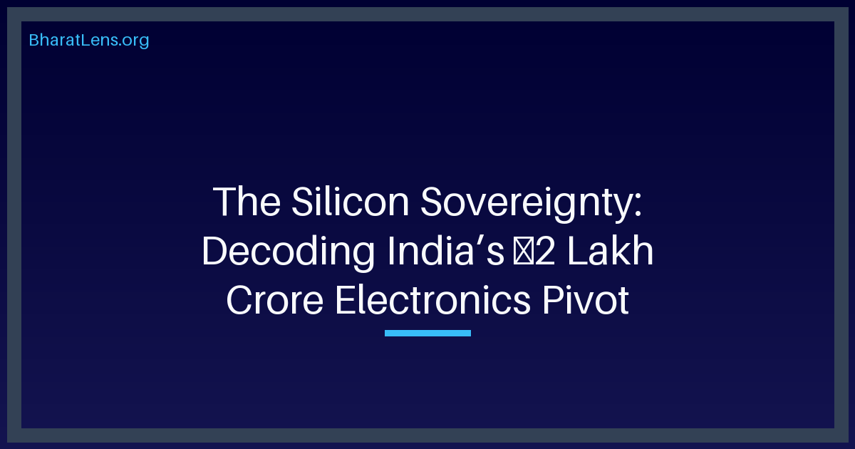 The Silicon Sovereignty: Decoding India’s ₹2 Lakh Crore Electronics Pivot