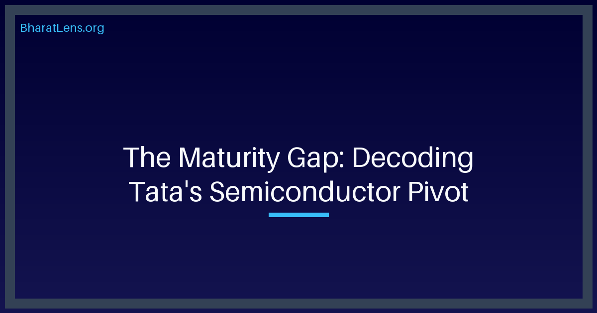 The Maturity Gap: Decoding Tata’s Semiconductor Pivot