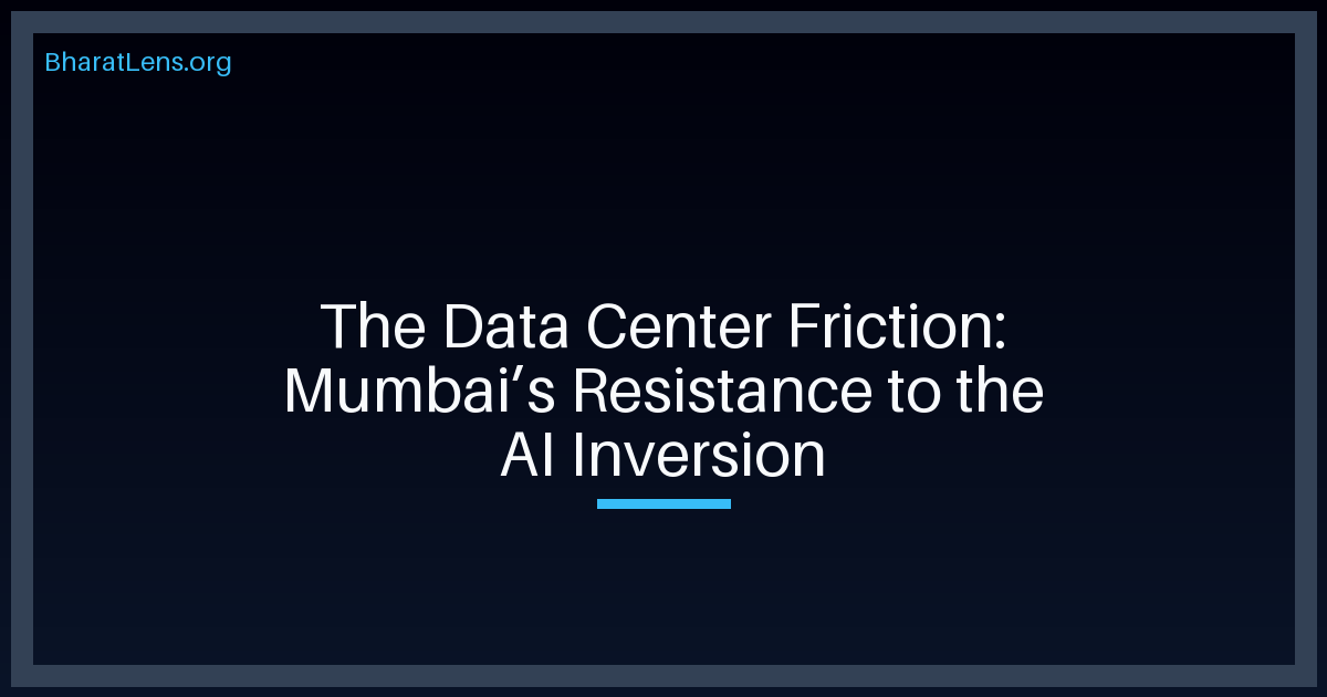 The Data Center Friction: Mumbai’s Resistance to the AI Inversion