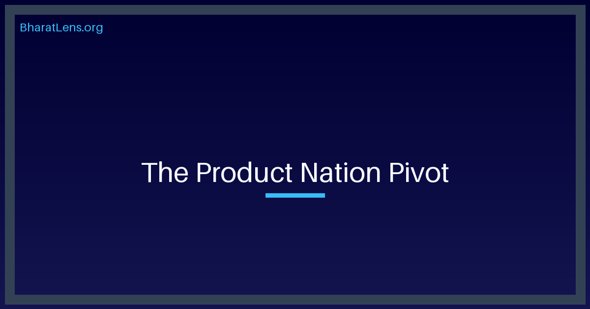The Product Nation Pivot: Why India’s 6G Patent Surge is a Sovereign Strike against the Services Trap