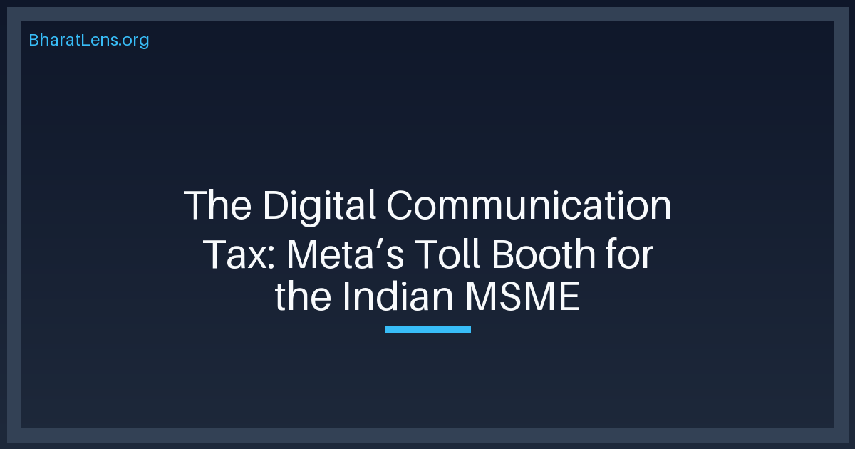 The Digital Communication Tax: Meta’s Toll Booth for the Indian MSME