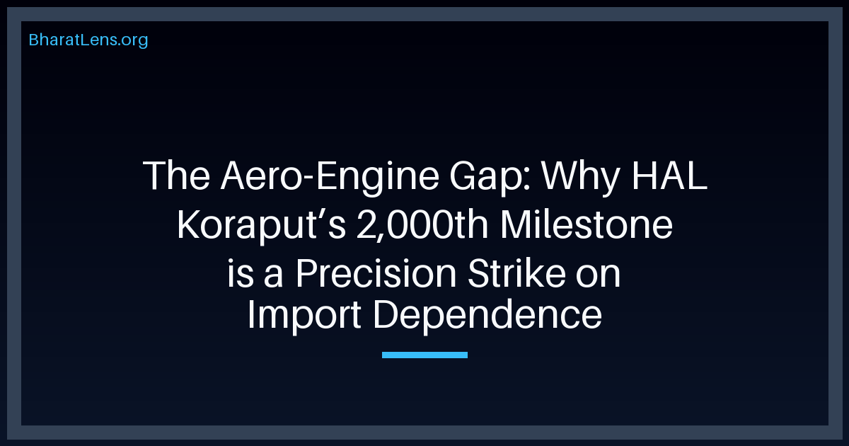 The Aero-Engine Gap: Why HAL Koraput’s 2,000th Milestone is a Precision Strike on Import Dependence