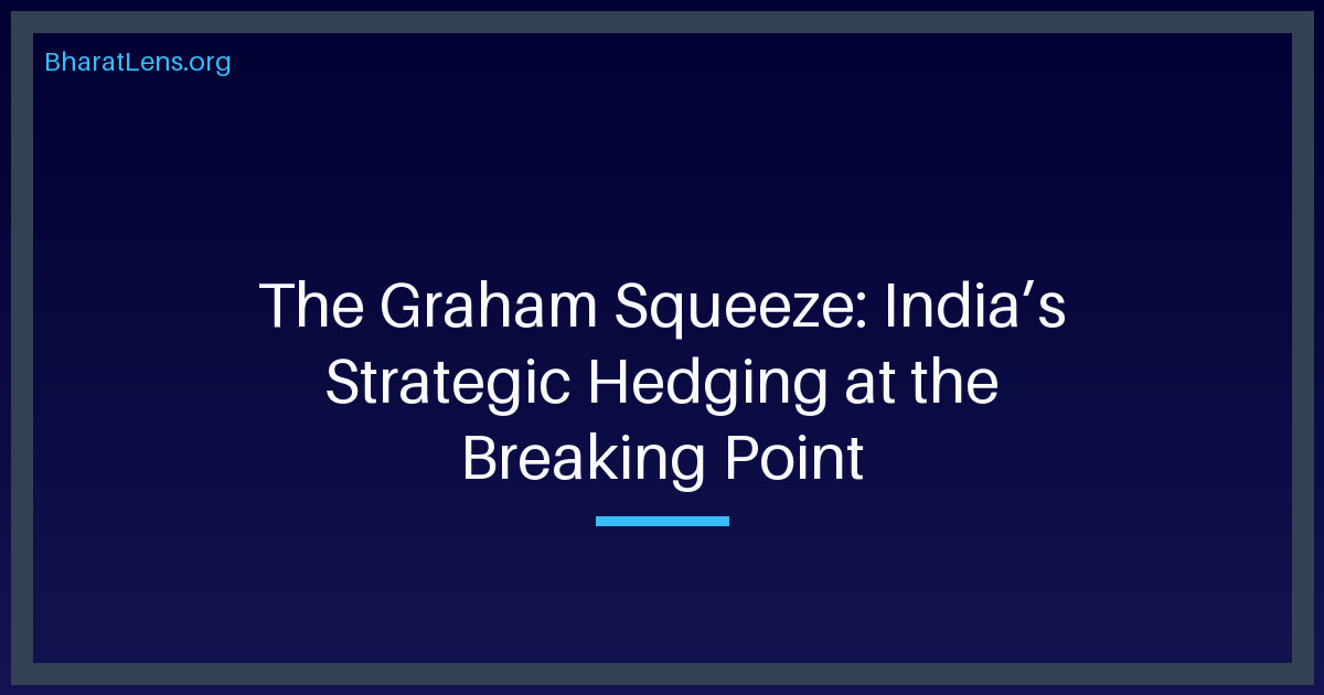 The Graham Squeeze: India’s Strategic Hedging at the Breaking Point