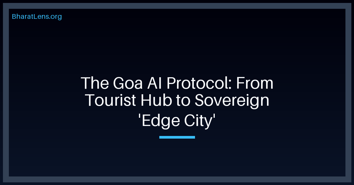 The Goa AI Protocol: From Tourist Hub to Sovereign 'Edge City'
